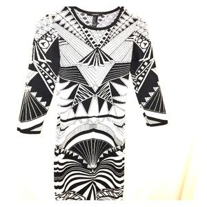 Black and white winter dress
